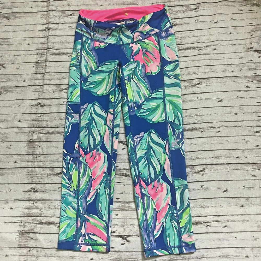 Lilly Pulitzer Luxletic Weekender Cropped Leggings 21" Casa Del Sol Size Xs